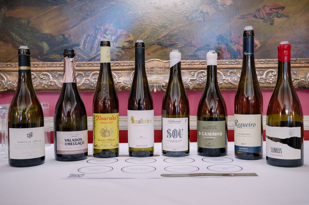 Wines at Tasting Mat at Masterclass Moncao & Melgaco credit: Adam Duke photography)