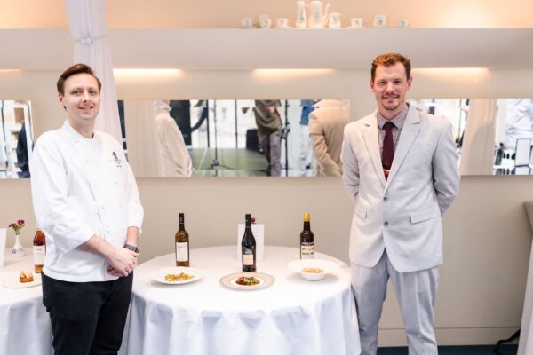 Chef Aaron Blais and sommelier Léonard Lievin from The Ritz with their winning menu